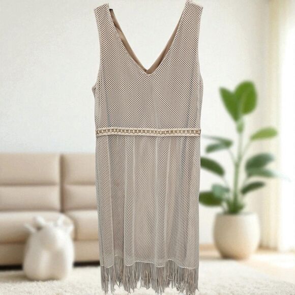 Emma and Michele V-Neck Dress Womens XL Crotched Fully Lined Boho Resort Wear - Picture 1 of 13